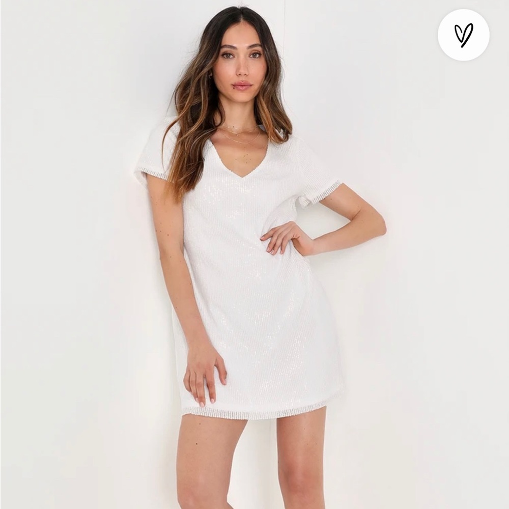 Lulu’s White Sequin Dress
